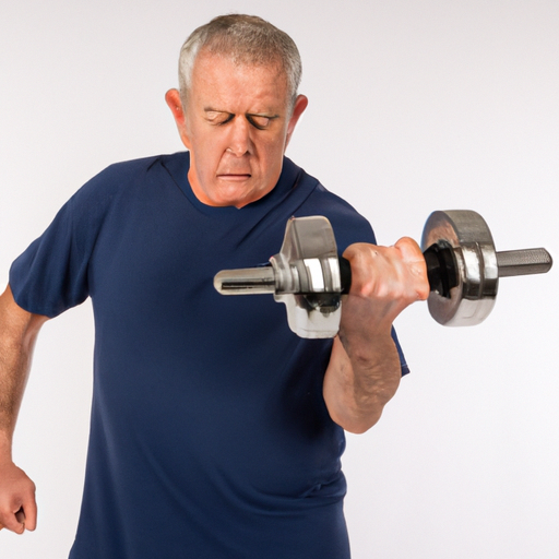 Elderly individual engaging in physical activity to maintain fitness